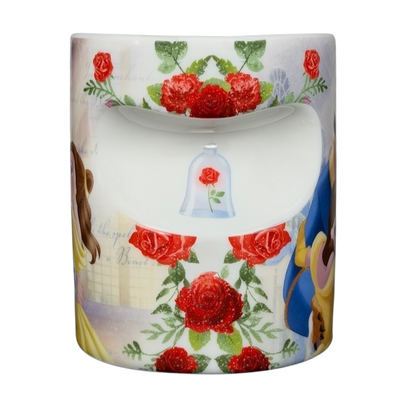 Beauty and the Beast Floral Collectible Disney mug featuring Belle and the enchanted rose design