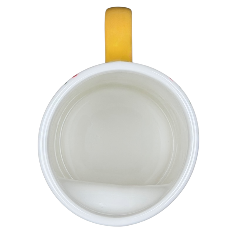 Inside view of the Beauty and the Beast Floral Collectible Disney mug revealing its smooth white interior