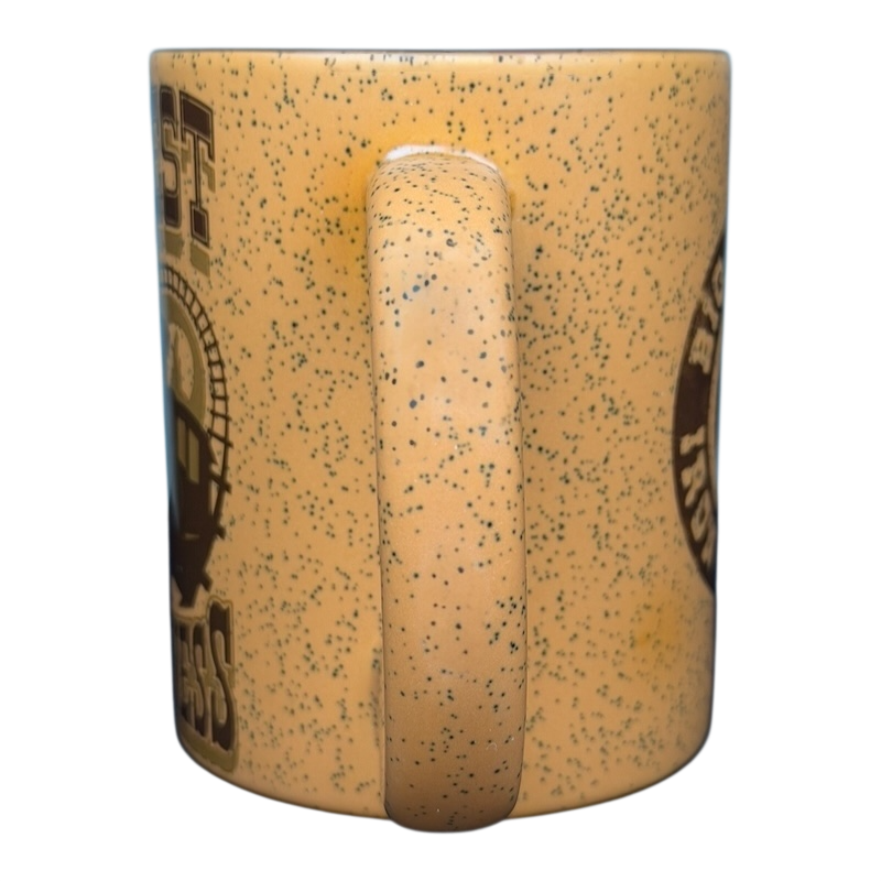 Disney Big Thunder Mountain Railroad Mug in speckled yellow with a unique design for fans