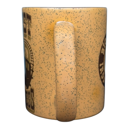 Disney Big Thunder Mountain Railroad Mug in speckled yellow with a unique design for fans
