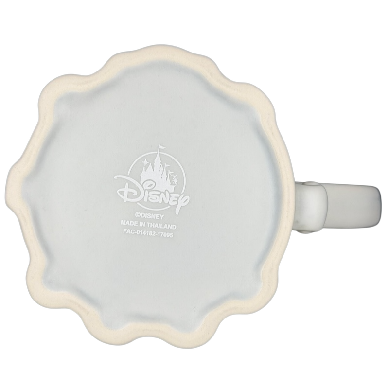 Disney Cinderella Castle 3D mug with a scalloped design and Disney logo on the bottom