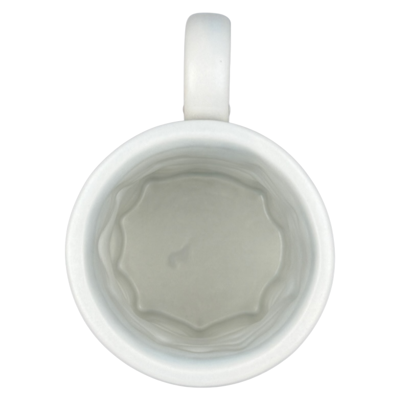 Disney Cinderella Castle 3D mug in white ceramic showing the interior design details