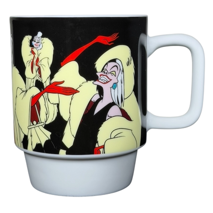 Disney Cruella de Vil Villains stackable mug featuring bold graphic design of Cruella