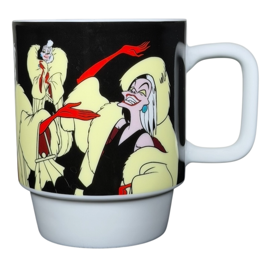 Disney Cruella de Vil Villains stackable mug featuring bold graphic design of Cruella