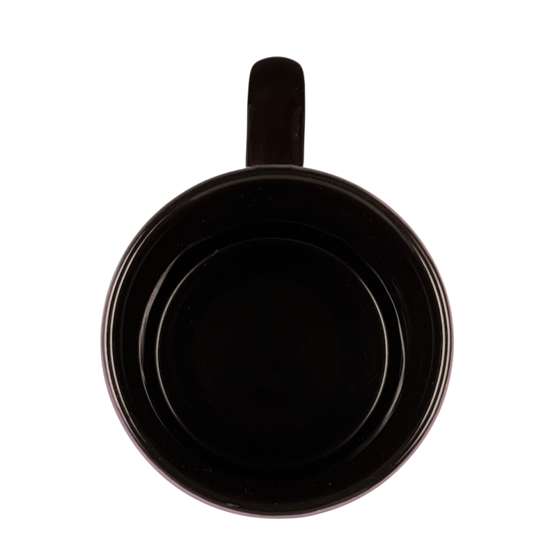 Disney Parks Mary Poppins silhouette vintage mug top view black ceramic mug with handle ideal for collectors