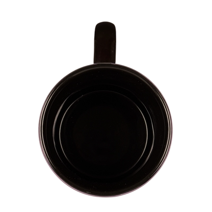 Disney Parks Mary Poppins silhouette vintage mug top view black ceramic mug with handle ideal for collectors