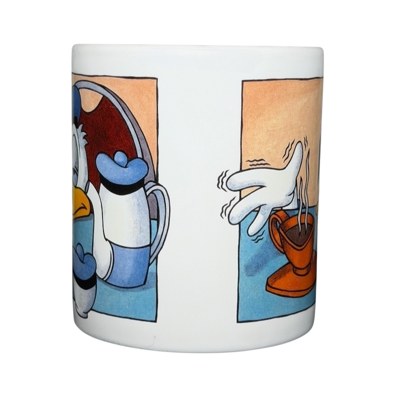 Donald Duck morning mood jumbo mug featuring whimsical cartoon designs for a fun coffee experience
