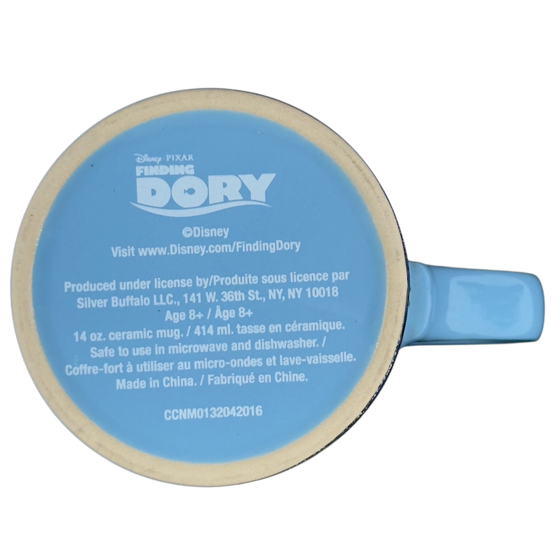 Finding Dory collectible Disney mug in blue with character print and ceramic material
