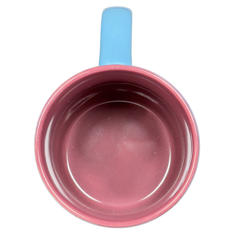 Finding Dory collectible Disney mug in pink and blue colors with a glossy finish