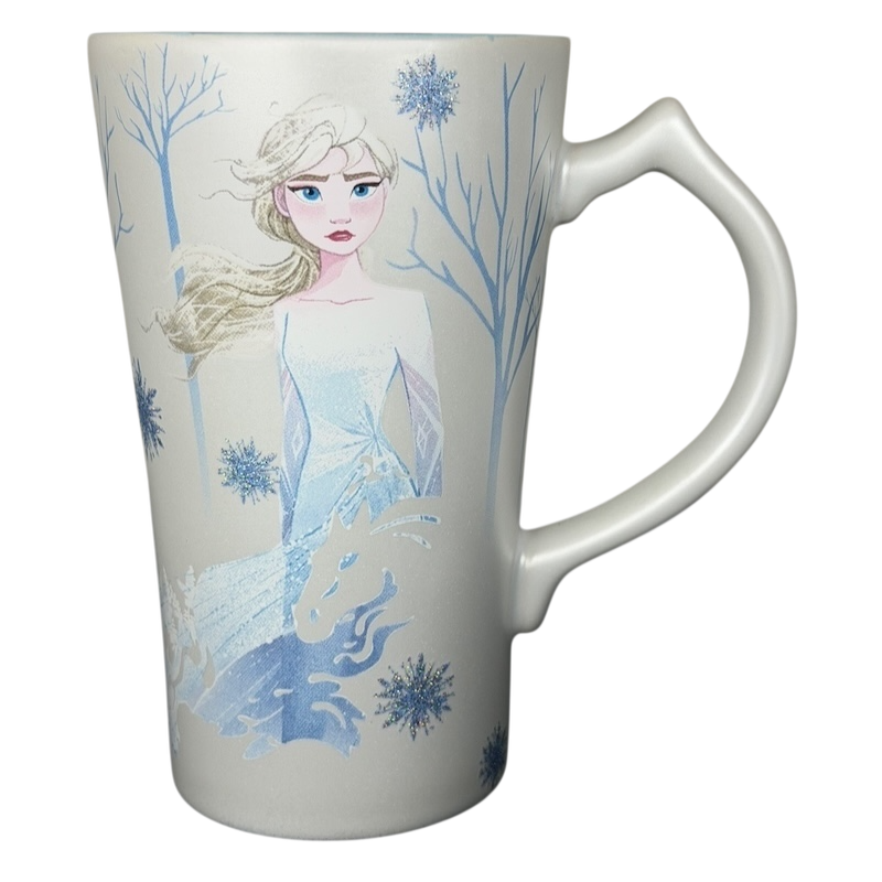 Disney Frozen Elsa and Anna mug featuring Elsa in her icy gown with snowflakes