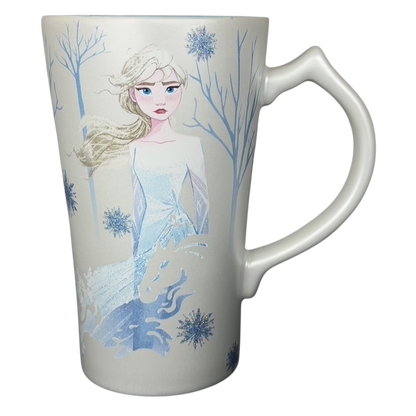 Disney Frozen Elsa and Anna mug featuring Elsa in her icy gown with snowflakes