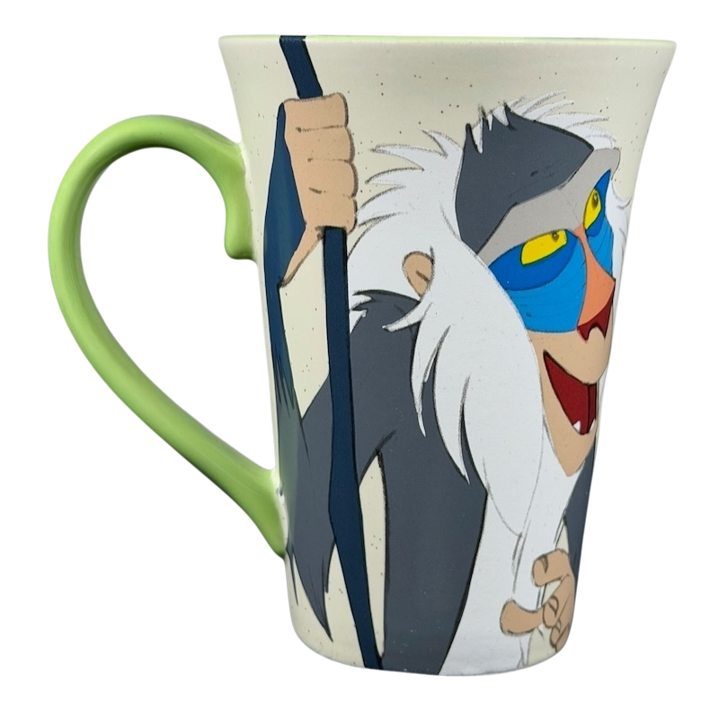Disney Lion King Bay Simba Rafiki mug collectible featuring colorful design and unique character art