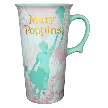 Mary Poppins mug Disney collectible featuring silhouette design and golden lettering
