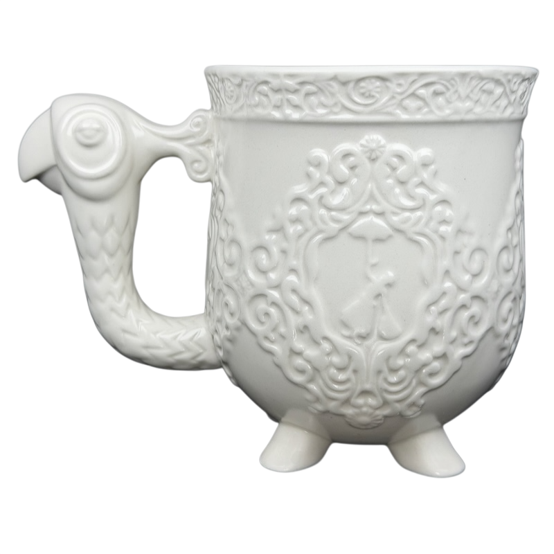 Disney Mary Poppins Parrot Head Umbrella Mug with detailed embossed design and unique handle