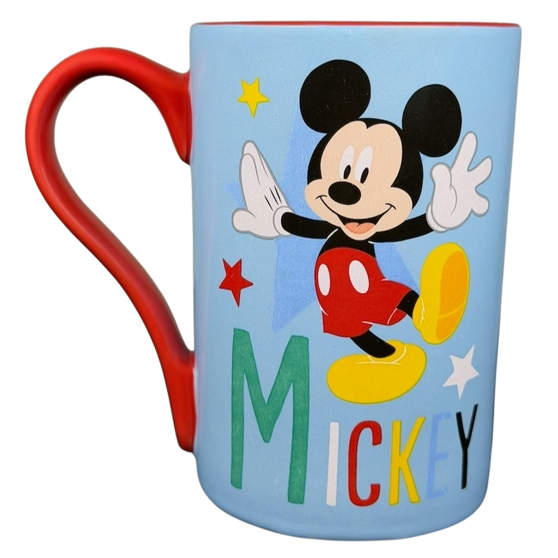 Colorful Mickey Mouse embossed stars Disney mug featuring vibrant design and playful character illustration