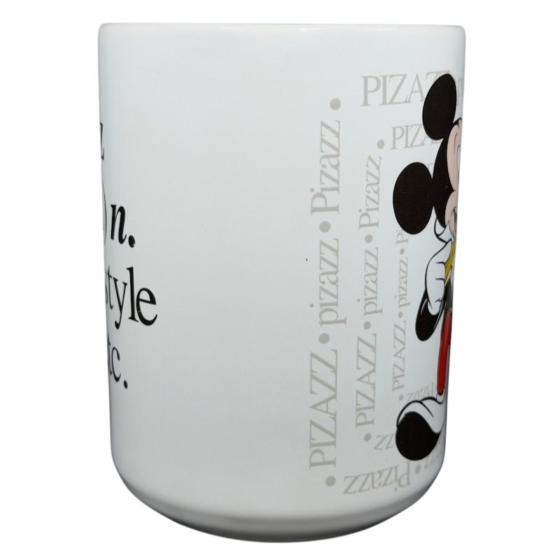 Mickey Mouse Pizazz Disney mug featuring colorful Mickey Mouse design and playful text pattern