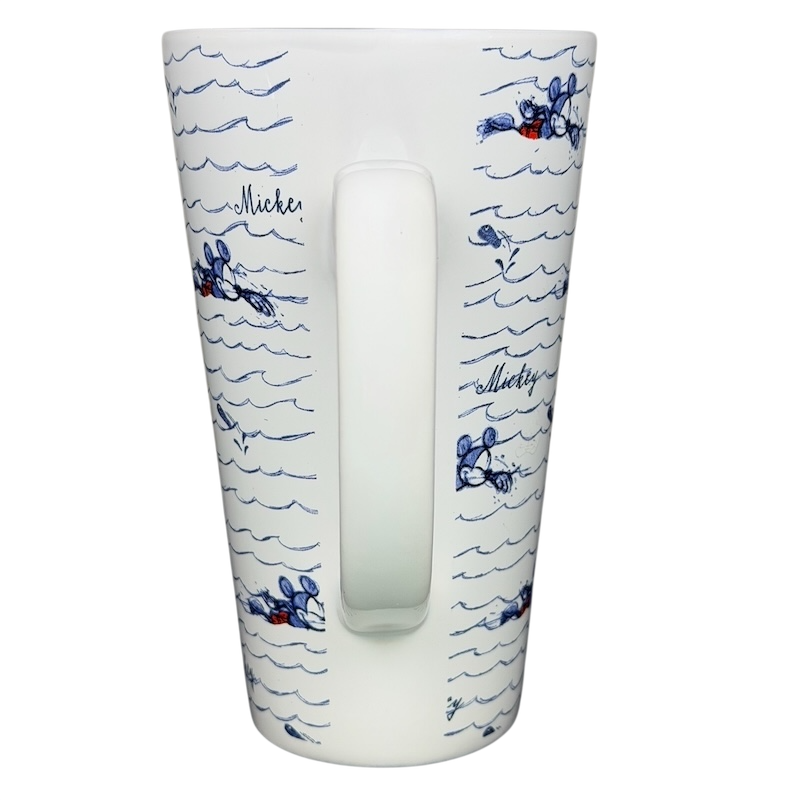 Mickey Mouse Swimming Mug Disney featuring playful design of Mickey Mouse in water