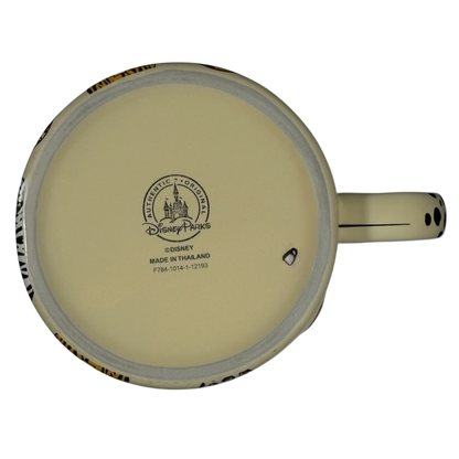 Bottom view of Disney Mickey Mouse vintage Animal Kingdom mug showing authentic Disney Parks mark
