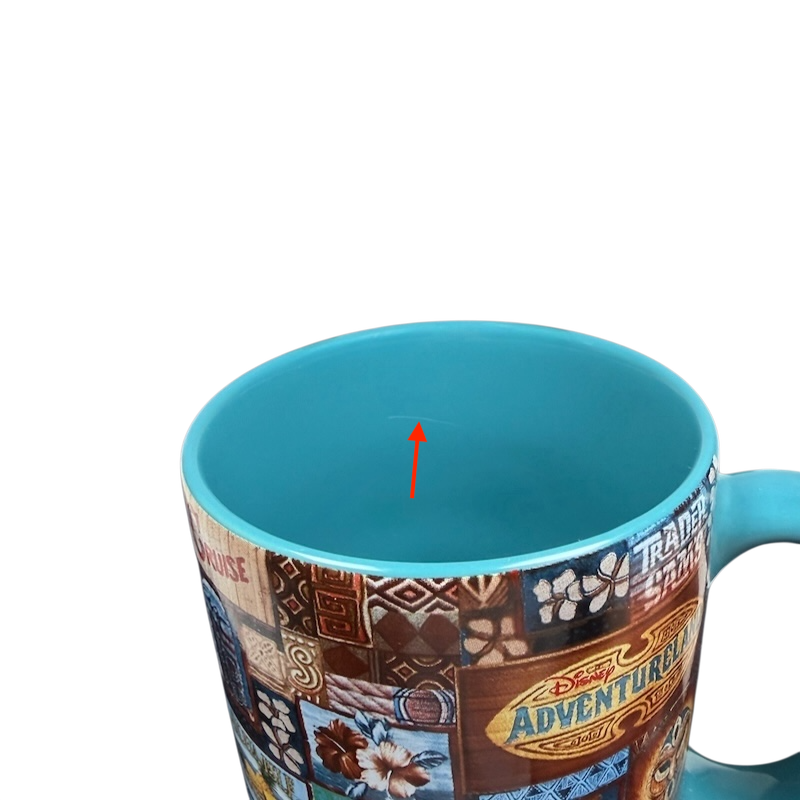 Colorful Adventureland Trader Sam's Tiki Mug Disney Parks featuring intricate tropical designs