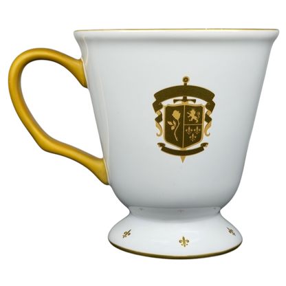 Beauty and the Beast Silhouette Pedestal Mug Disney Parks with elegant gold emblem design
