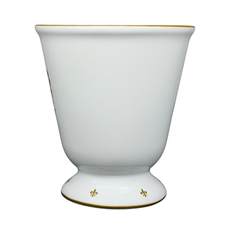 Beauty and the Beast Silhouette Pedestal Mug Disney Parks in elegant white with gold accents