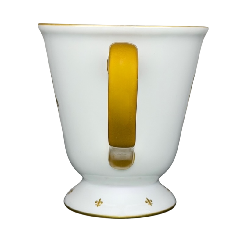 Beauty and the Beast Silhouette Pedestal Mug Disney Parks in elegant design with gold accents