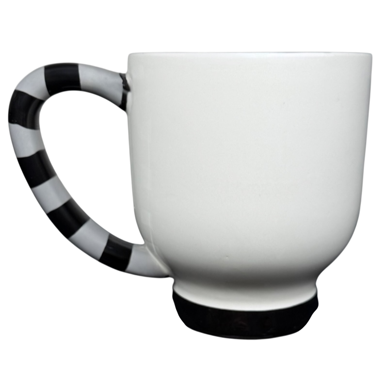 Jack Skellington Mug Striped Handle Disney Parks featuring a sleek design for fans of Nightmare Before Christmas