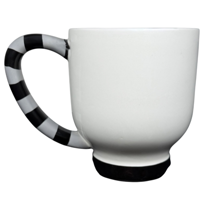 Jack Skellington Mug Striped Handle Disney Parks featuring a sleek design for fans of Nightmare Before Christmas