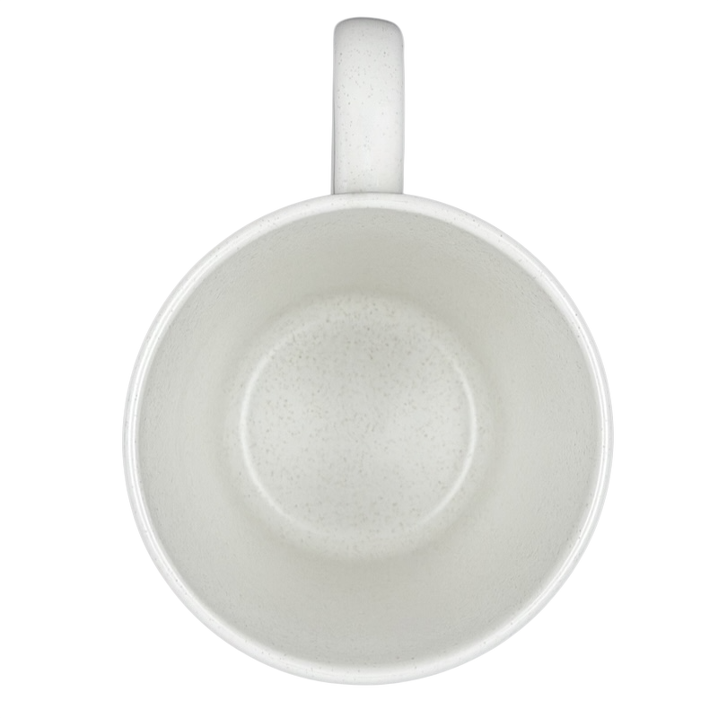 Top view of the Living In A Fantasyland Gold Castle Mug Disney Parks with a smooth white finish