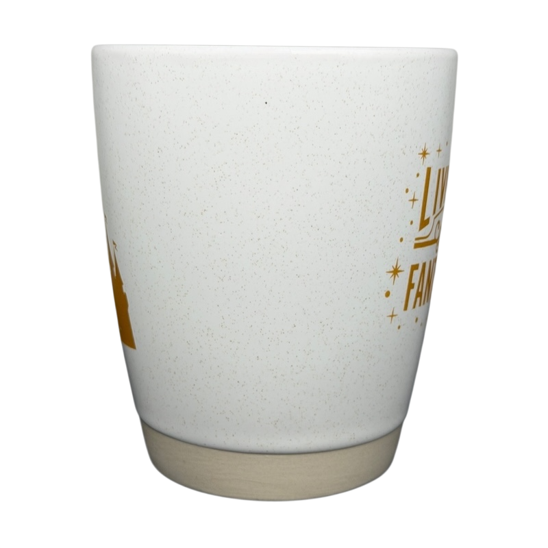 Living In A Fantasyland Gold Castle Mug Disney Parks with elegant gold castle design