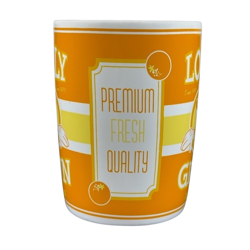 Disney Parks locally grown vintage mug with orange and yellow premium fresh quality design