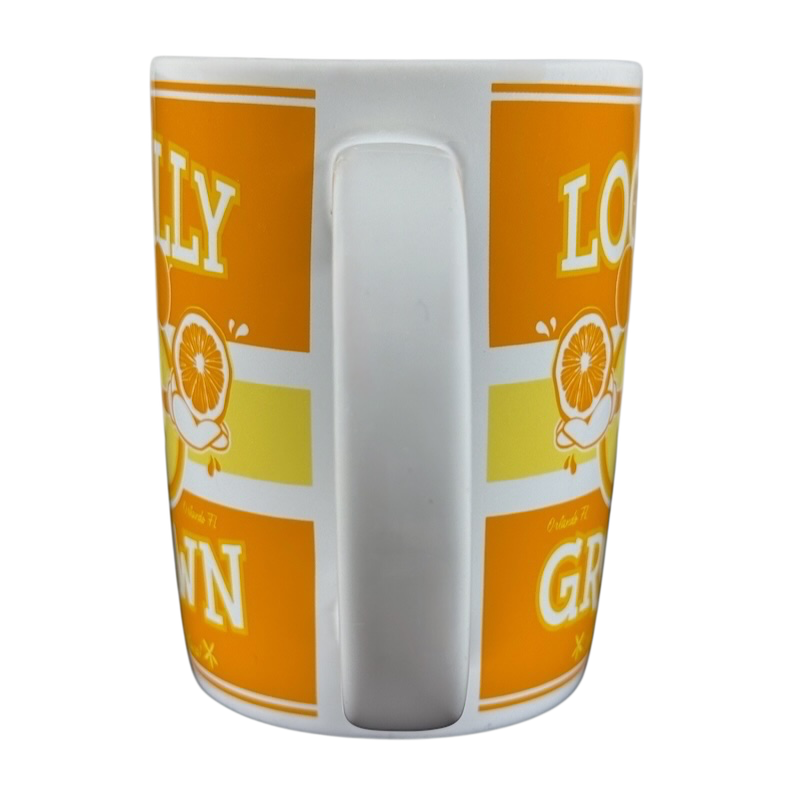 Disney Parks locally grown vintage mug with orange and yellow fruit design and white handle