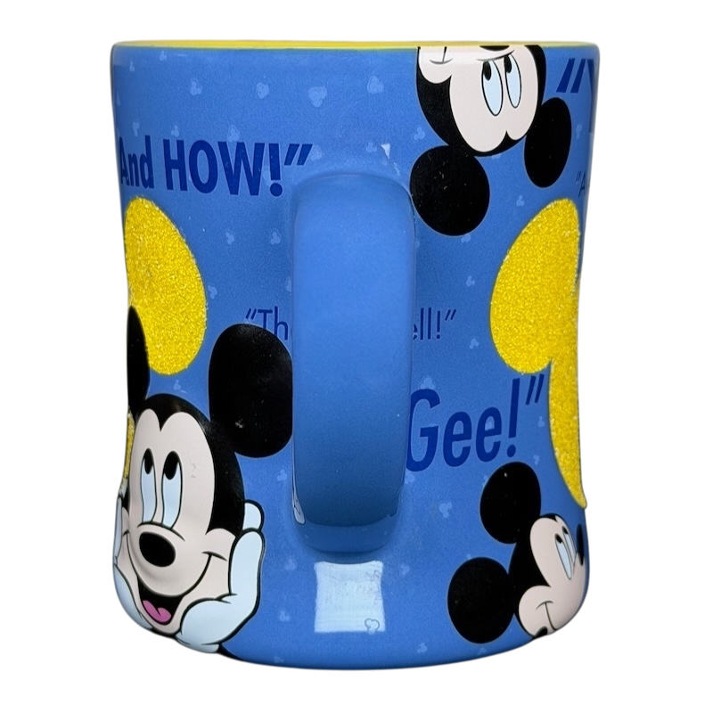 Mickey Mouse collectible Glitter Mug Disney Parks featuring colorful design and iconic character graphics