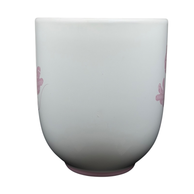 Minnie Mouse Silhouette Mug Disney Parks in soft pink with elegant floral design