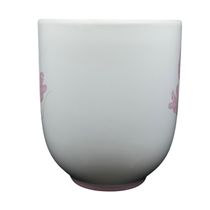 Minnie Mouse Silhouette Mug Disney Parks in soft pink with elegant floral design