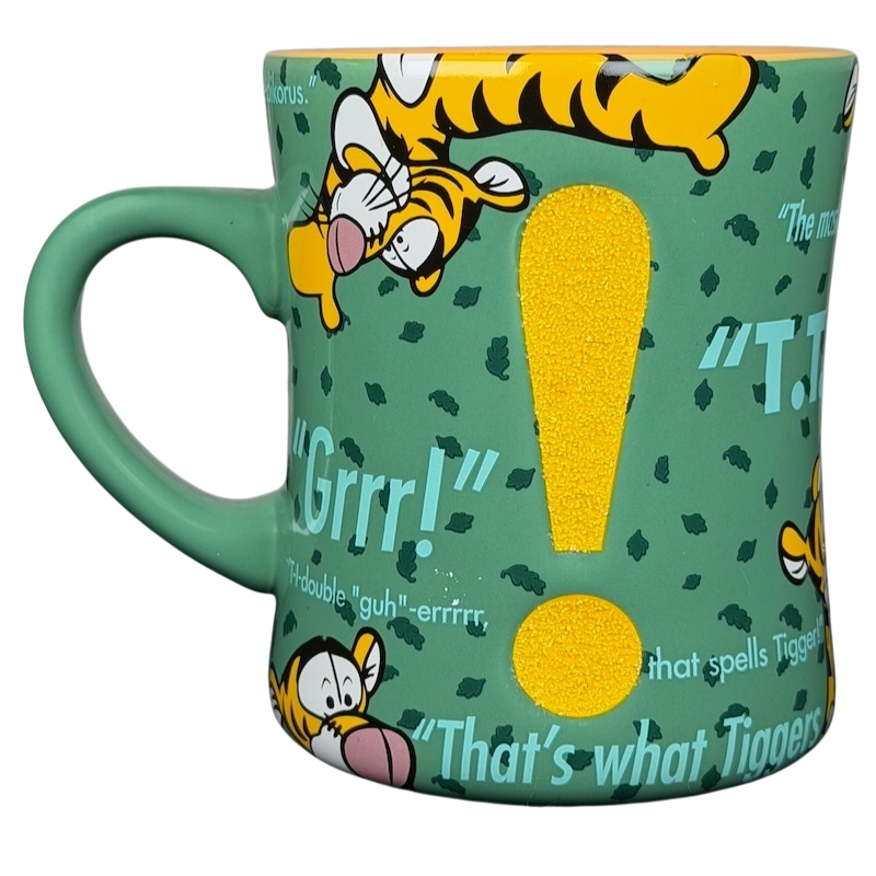 Tigger T.T.F.N. Glitter Collectible Mug Disney Parks featuring vibrant Tigger graphics and fun quotes