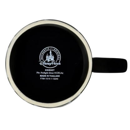 Bottom view of Twilight Zone Tower of Terror Disney collectible mug showing Disney Parks logo and maker marks