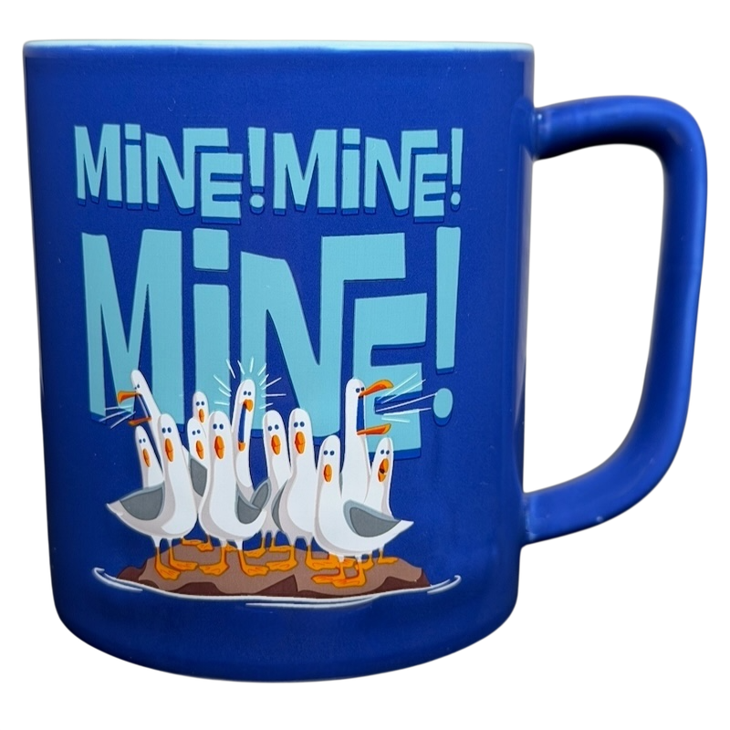 Finding Nemo Seagulls Mug Disney Pixar featuring seagulls with colorful text design