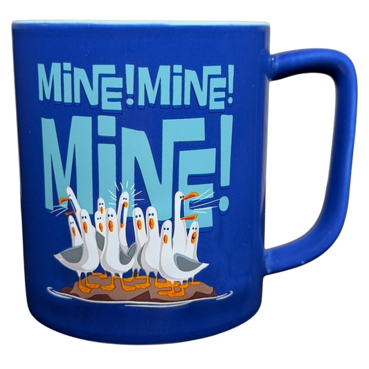 Finding Nemo Seagulls Mug Disney Pixar featuring seagulls with colorful text design