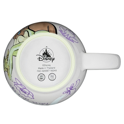 Princess Tiana Never Give Up Mug Disney Parks featuring vibrant designs and motivational quotes