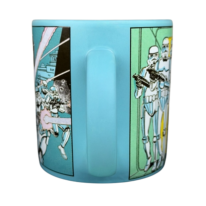 Star Wars Stormtrooper Comic Book Mug Disney featuring vibrant comic art on a blue background