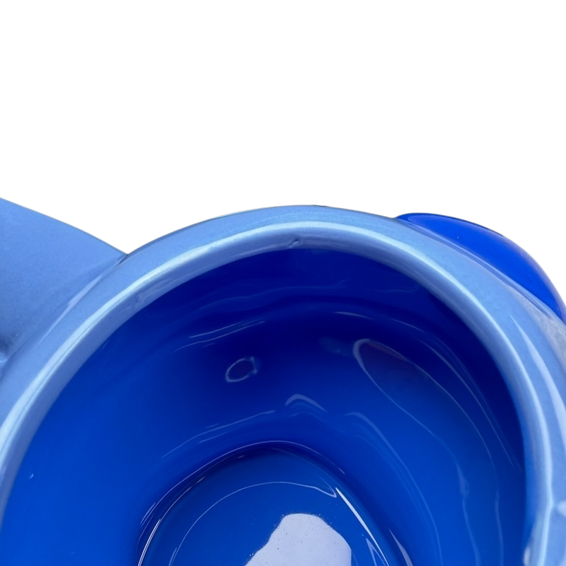 Interior view of a blue Stitch 3D Collectible Shaped Mug Disney showcasing its unique design