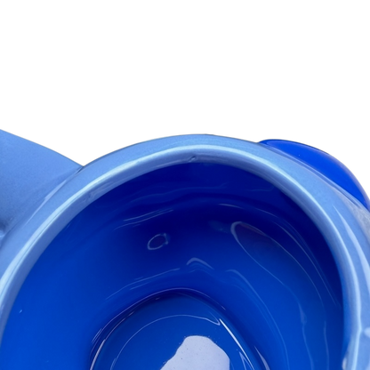 Interior view of a blue Stitch 3D Collectible Shaped Mug Disney showcasing its unique design