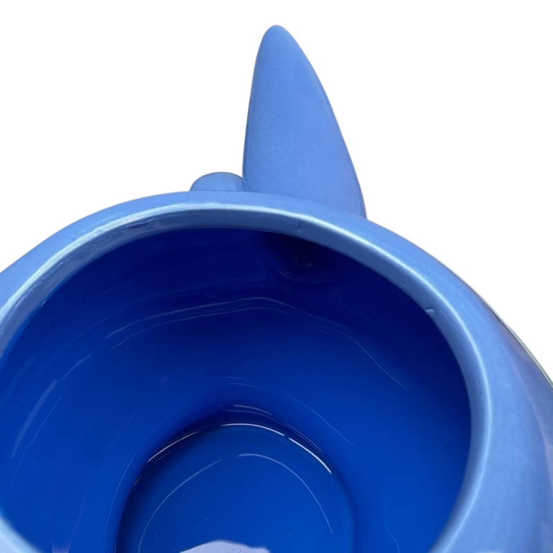 Inside view of Stitch 3D Collectible Shaped Mug Disney showing its blue interior and fun design