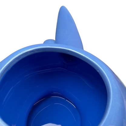 Inside view of Stitch 3D Collectible Shaped Mug Disney showing its blue interior and fun design