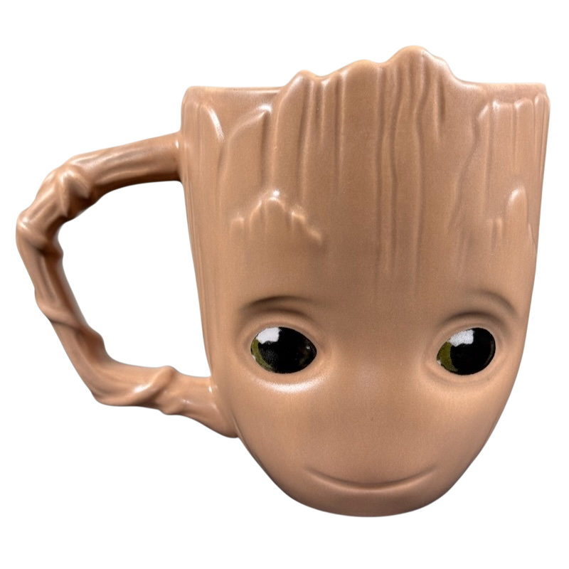 Disney Guardians of the Galaxy Groot mug ceramic 3D Groot face coffee cup with branch handle