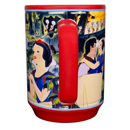 Colorful Snow White and the Seven Dwarfs Mug Disney Store featuring classic characters and vibrant design