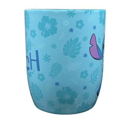 Stitch Ukulele Mug Flower Disney Store featuring vibrant floral designs and Stitch character art