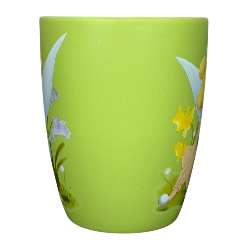 Tinker Bell Floral Collectible Mug Disney Store in vibrant green with floral designs