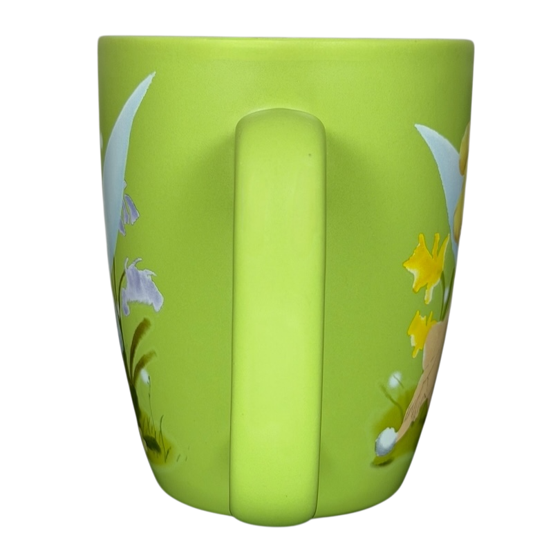 Tinker Bell Floral Collectible Mug Disney Store with vibrant green design and floral patterns